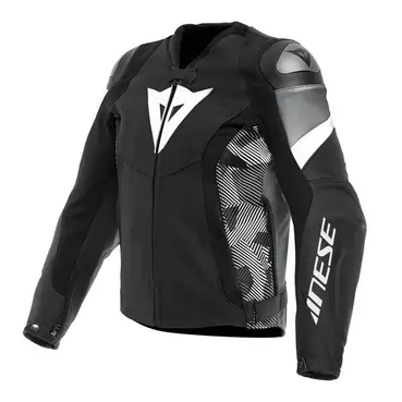Dainese Avro 5 Leather мотокуртка Black White Белый