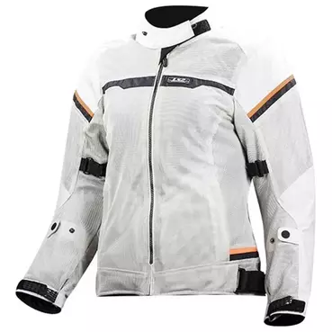 LS2 Textil Riva jacke Light Grey / High Vis Orange