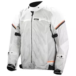 LS2 Textil Riva jacke Light Grey / High Vis Orange