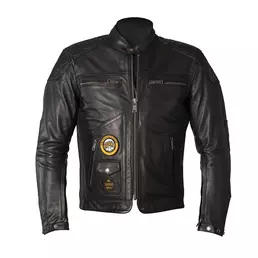 Helstons Tracker Leather мотокуртка Black Черный