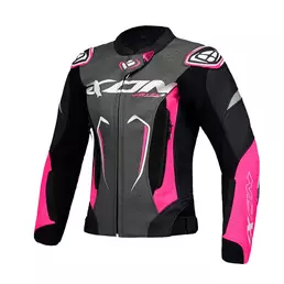Ixon Vortex 3 Lady Leather мотокуртка Black Pink White Розовый