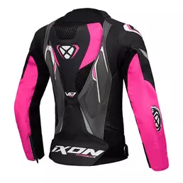 Ixon Vortex 3 Lady Leather мотокуртка Black Pink White Розовый