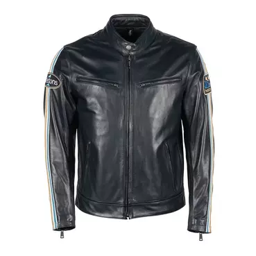 Helstons Race Rag Leather мотокуртка Blue Синий