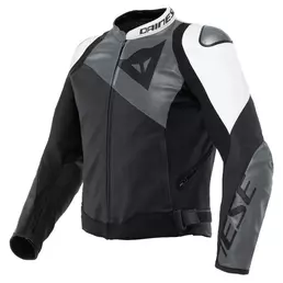 Dainese Sportiva Leather мотокуртка Anthracite White Серый
