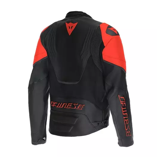 Dainese Racing 5 Leather мотокуртка Black Red Fluo Красный