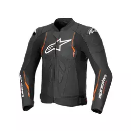 Alpinestars Dusk Airflow Leather мотокуртка Red Черный
