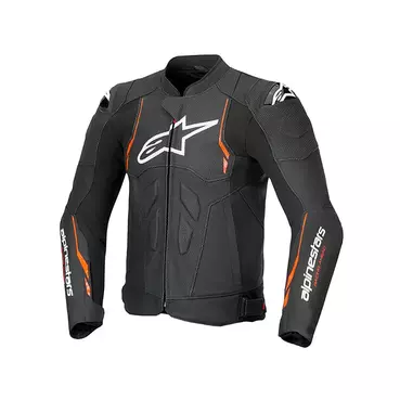 Alpinestars Dusk Airflow Leather мотокуртка Red Черный
