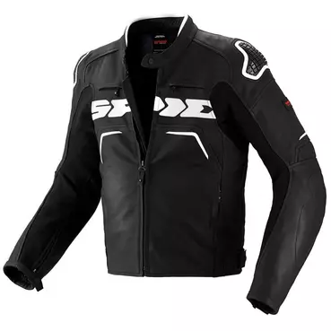 Spidi Evorider Leather мотокуртка Black White Черный