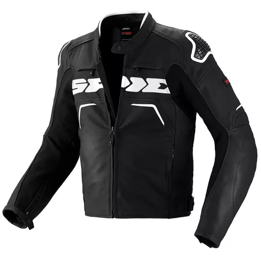 Spidi Evorider Leather мотокуртка Black White Черный (размер: 56)
