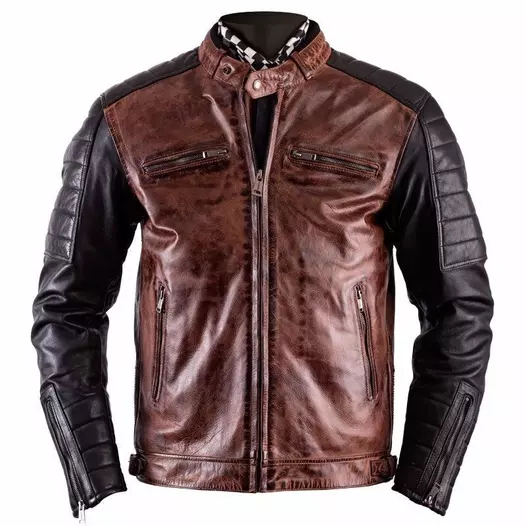 Helstons Cruiser Leather мотокуртка Camel-black Коричневый (размер: m)