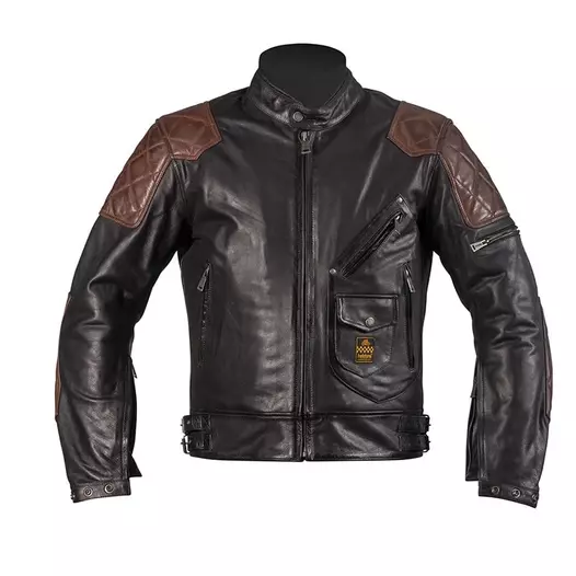 Helstons Chuck Leather мотокуртка Black Camel Черный (размер: s)