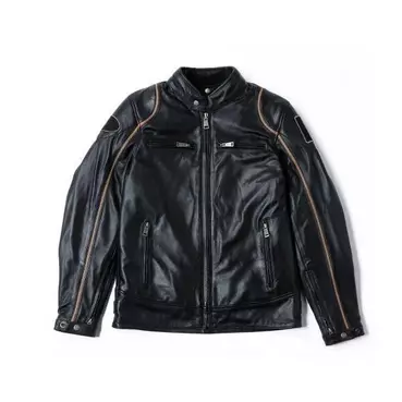 Helstons Modelo Leather мотокуртка Black Beige Черный