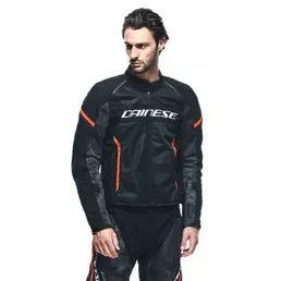 DAINESE Air Frame 3 Tex jacke Black / Black / Red Fluo