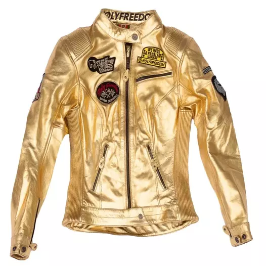 Women's Leather мотокуртка Holyfreedom Gold Lingotto Золотистый (размер: s)