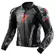 REBELHORN Veloce lederjacke Black / Grey / Fluor Red
