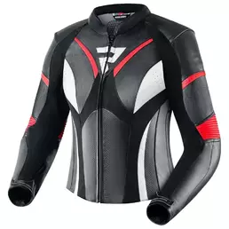 REBELHORN Rebel lederjacke Black / Fluo Red / White