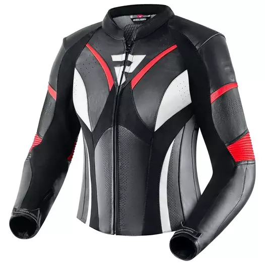 REBELHORN Rebel lederjacke Black / Fluo Red / White (размер: 38)