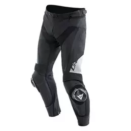 Dainese Delta 4 Leather мотоштаны Black White Белый
