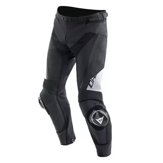 Dainese Delta 4 Leather мотоштаны Black White Белый (размер: 62)
