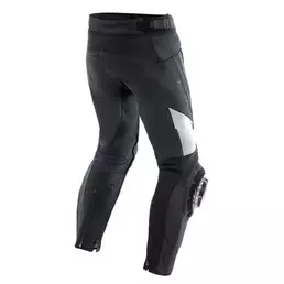 Dainese Delta 4 Leather мотоштаны Black White Белый
