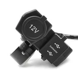 Розетка прикуриватель с 2 USB портами и вольтметром на руль
