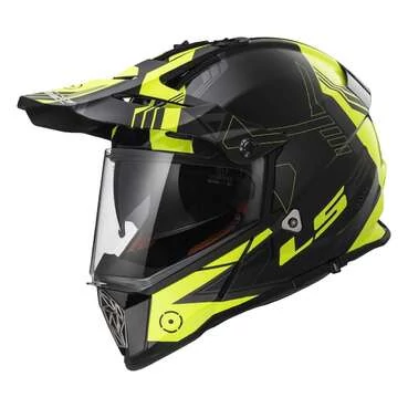 LS2 MX436 Pioneer Trigger Hi-Viz мотошлем желтый