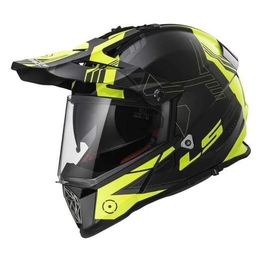 LS2 MX436 Pioneer Trigger Hi-Viz мотошлем желтый
