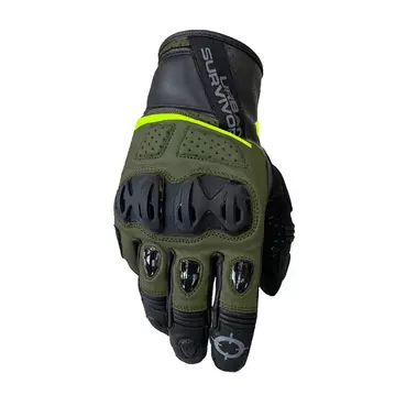 Berik Urban Survivor мотоперчатки Black Military Green Зеленый