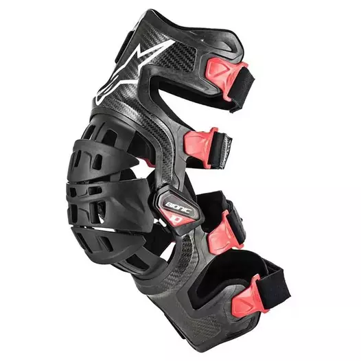 ALPINESTARS Bionic-10 Carbon Left knieschoner Красно-черный