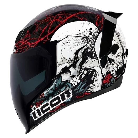 Icon Airflite Skull мотошлем черный (размер: m)
