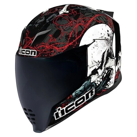 Icon Airflite Skull мотошлем черный (размер: m)