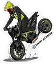 Наклейка Stunt Hamster Stoppie