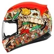 Icon Airmada Dia De Los Muertos красный мотошлем