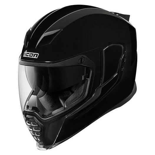 Icon Airflite Gloss мотошлем черный