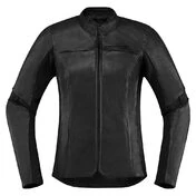 Icon Overlord Leather CE мотокуртка черная женская