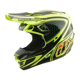 Troy Lee Designs Se Polycarbonate The Line Мотошлем Yellow Желтый