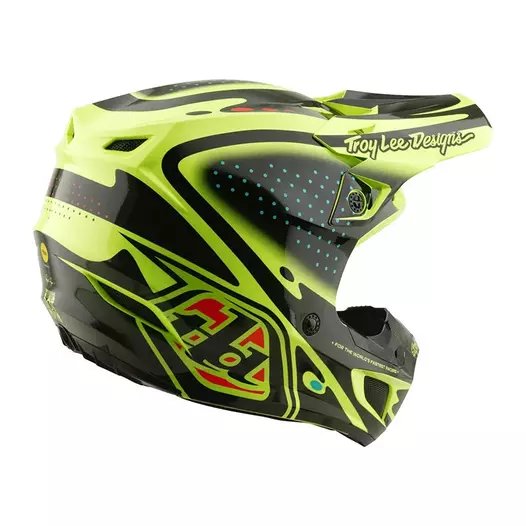 Troy Lee Designs Se Polycarbonate The Line Мотошлем Yellow Желтый