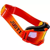 маска Moto Cross Enduro Just1 NERVE Korten Orange Black Red Mirror Lens