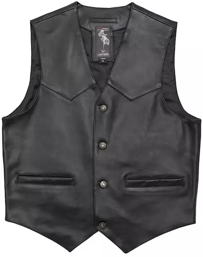Genuine Leather Motorcycle жилет Custom In-Pro Piston Model
