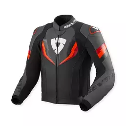 Rev'it Quantum 3 Leather мотокуртка Black Red Красный