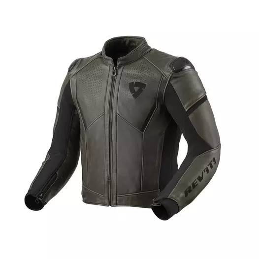 Rev'it Parallax Leather мотокуртка Black Olive Черный (размер: 48)