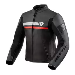 Rev'it Mile Leather мотокуртка Black Red Красный