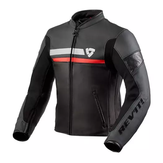 Rev'it Mile Leather мотокуртка Black Red Красный (размер: 48)