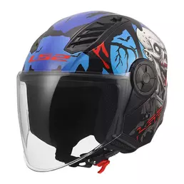 Ls2 Of616 Airflow 2 Zombie 2 Мотошлем Black Red Blue Синий