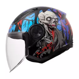 Ls2 Of616 Airflow 2 Zombie 2 Мотошлем Black Red Blue Синий