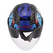 Ls2 Of616 Airflow 2 Zombie 2 Мотошлем Black Red Blue Синий