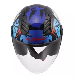 Ls2 Of616 Airflow 2 Zombie 2 Мотошлем Black Red Blue Синий