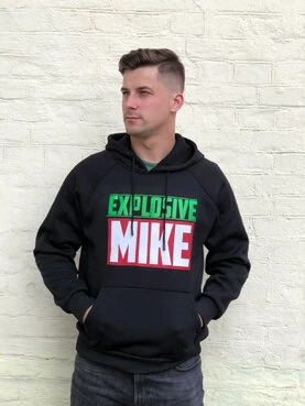 Набор Explosive Mike: худи черная, шнурок для ключей и наклейка