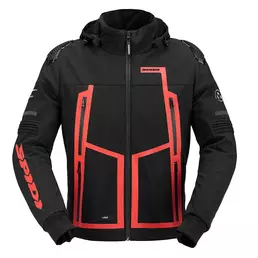 Spidi худи Warrior H2out мотокуртка Black Red Красный (размер: s)