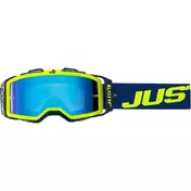 маска Moto Cross Enduro Just1 NERVE Absolute Fluo Yellow Blue Blue Mirror Lens